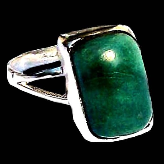 Turquoise - Bague indienne argent Turquoise - Bijoux Inde