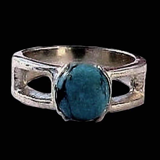 Turquoise - Bague indienne argent Turquoise - Bijoux Inde