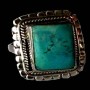 Bijoux Inde - bague indienne argent turquoise