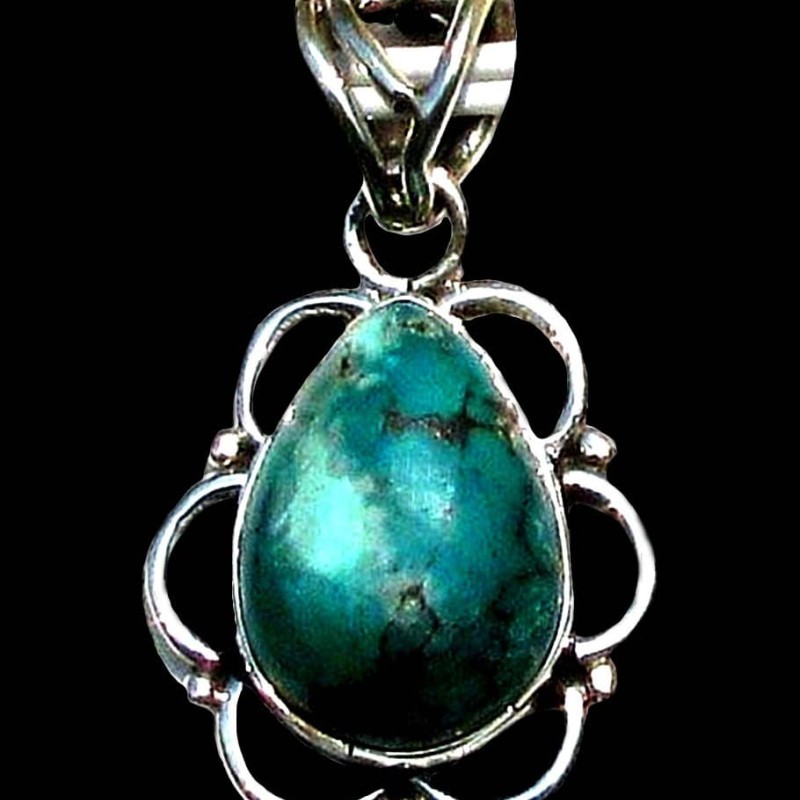 Turquoise - Pendentif indien Turquoise - Bijoux Inde