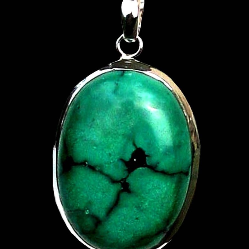 Turquoise - Pendentif indien Turquoise - Bijoux Inde