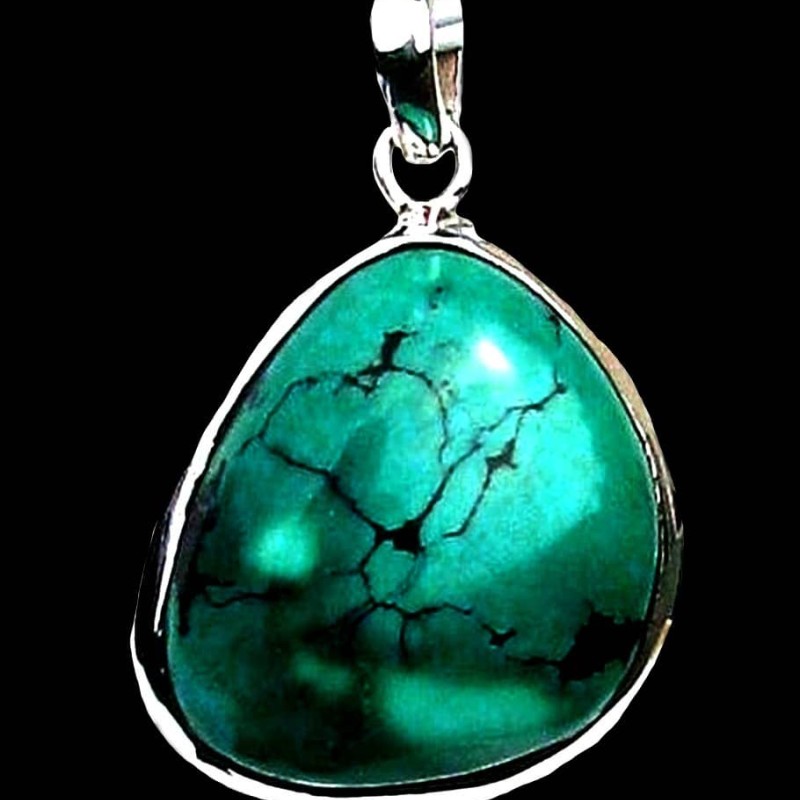 Turquoise - Pendentif indien Turquoise - Bijoux Inde