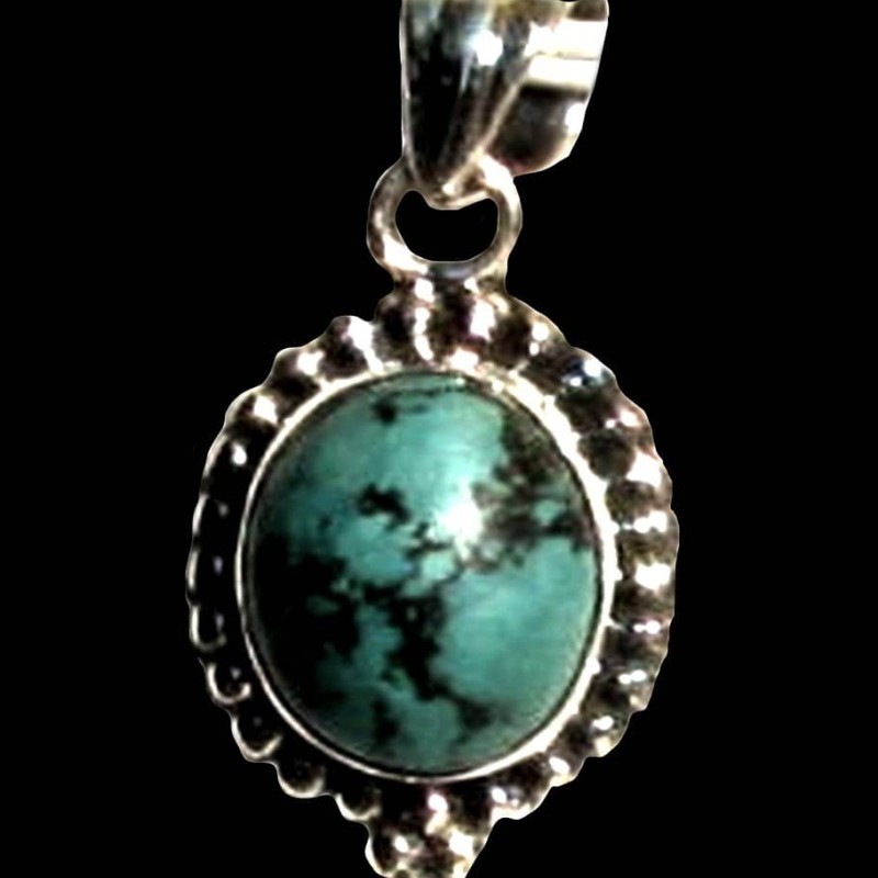 Turquoise - Pendentif indien Turquoise - Bijoux Inde