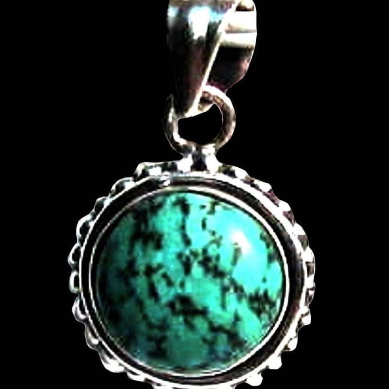 Turquoise - Pendentif indien Turquoise - Bijoux Inde