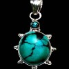 Turquoise - Pendentif indien Turquoise - Bijoux Inde