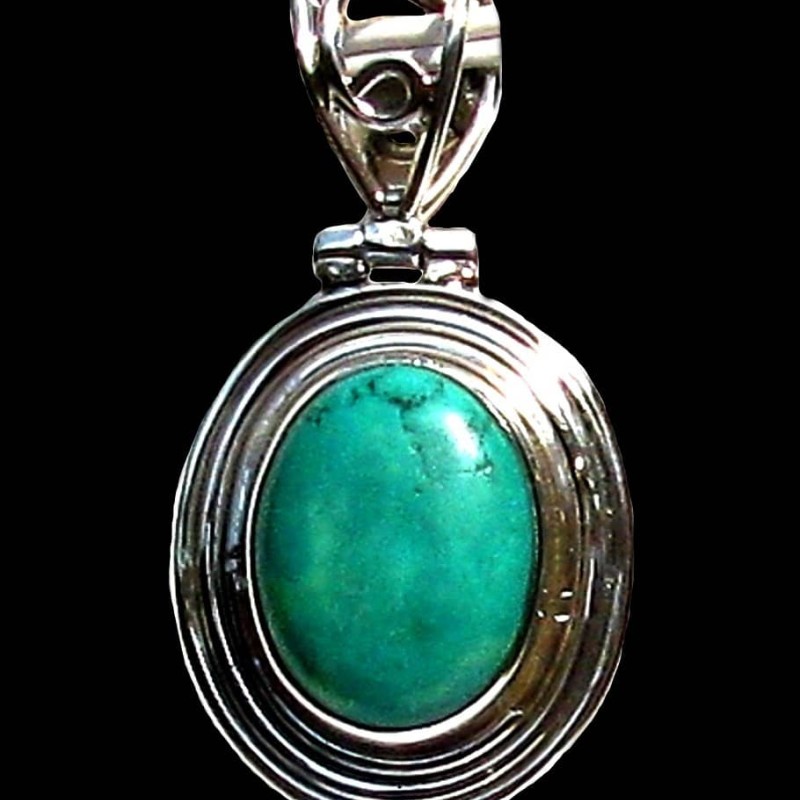 Turquoise - Pendentif indien Turquoise - Bijoux Inde
