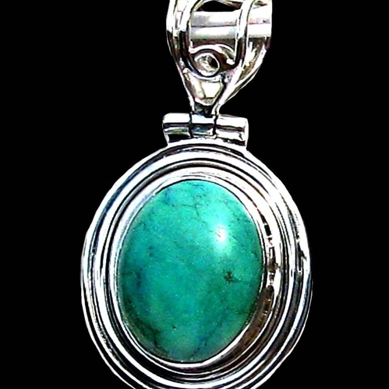 Turquoise - Pendentif indien Turquoise - Bijoux Inde