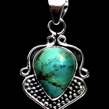 Turquoise - Pendentif indien Turquoise - Bijoux Inde