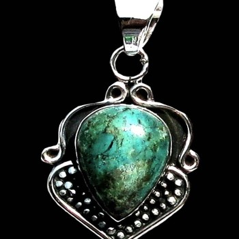 Turquoise - Pendentif indien Turquoise - Bijoux Inde