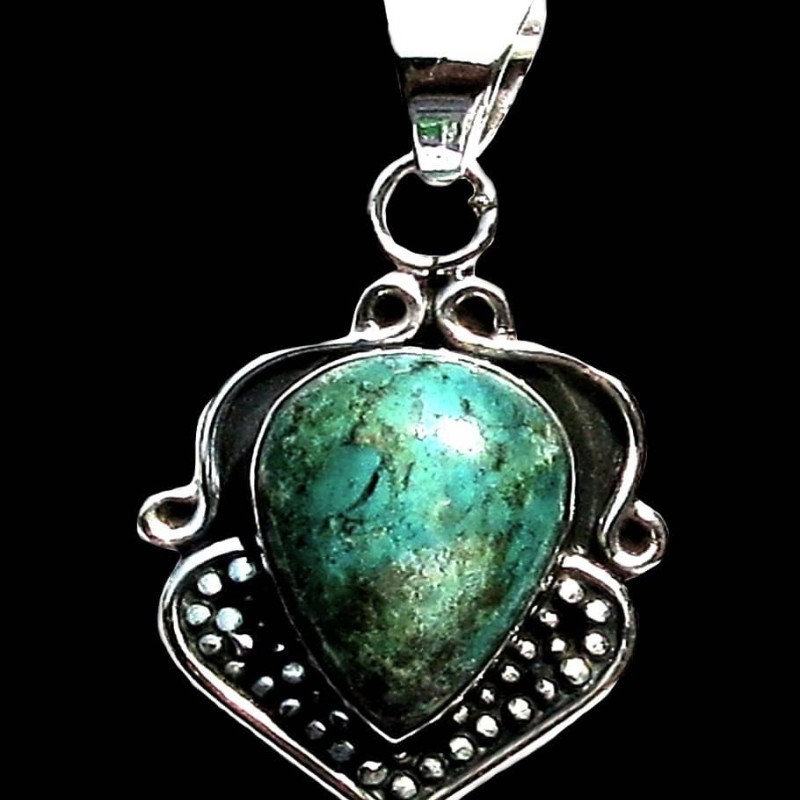 Turquoise - Pendentif indien Turquoise - Bijoux Inde