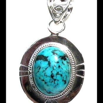 Turquoise - Pendentif indien Turquoise - Bijoux Inde
