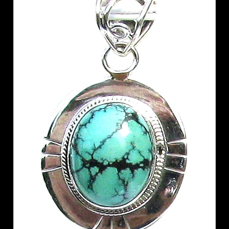 Turquoise - Pendentif indien Turquoise - Bijoux Inde