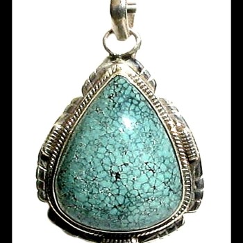 Turquoise - Pendentif indien Turquoise - Bijoux Inde