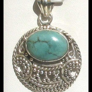 Turquoise - Pendentif indien Turquoise - Bijoux Inde