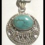 Turquoise - Pendentif indien Turquoise - Bijoux Inde
