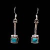 Turquoise-Boucles d'Oreilles indiennes Turquoise-Bijoux Inde