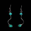 Turquoise - Boucles d'Oreilles indiennes Turquoise - Bijoux Inde