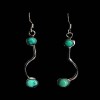 Turquoise - Boucles d'Oreilles indiennes Turquoise - Bijoux Inde