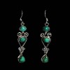Turquoise - Boucles d'Oreilles indiennes Turquoise - Bijoux Inde