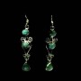 Bijoux Inde - Boucles Oreilles indiennes argent Turquoise