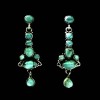Turquoise-Boucles d'Oreilles indiennes Turquoise-Bijoux Inde