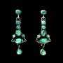 Turquoise-Boucles d'Oreilles indiennes Turquoise-Bijoux Inde