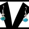 Turquoise-Boucles d'Oreilles indiennes Turquoise-Bijoux Inde