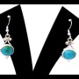 Turquoise-Boucles d'Oreilles indiennes Turquoise-Bijoux Inde