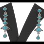 Turquoise-Boucles d'Oreilles indiennes Turquoise-Bijoux Inde