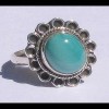 Turquoise - Bague indienne argent Turquoise - Bijoux Inde