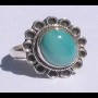 Turquoise - Bague indienne argent Turquoise - Bijoux Inde