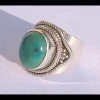 Turquoise - Bague indienne argent Turquoise - Bijoux Inde