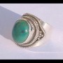 Turquoise - Bague indienne argent Turquoise - Bijoux Inde
