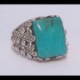 Turquoise - Bague indienne argent Turquoise - Bijoux Inde