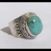 Turquoise - Bague indienne argent Turquoise - Bijoux Inde
