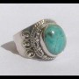 Turquoise - Bague indienne argent Turquoise - Bijoux Inde