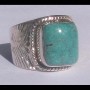 Turquoise - Bague indienne argent Turquoise - Bijoux Inde