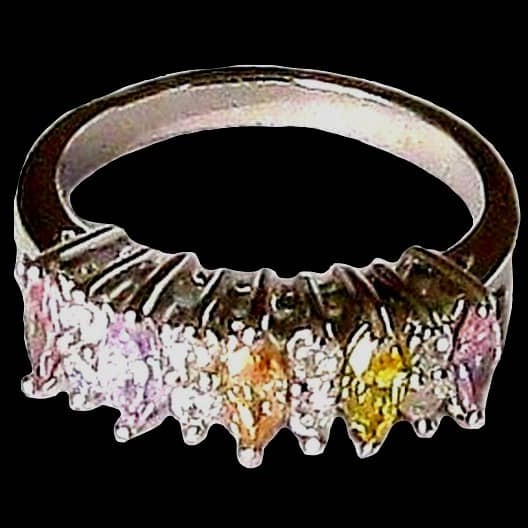 Bijoux indiens argent - Bague indienne oxyde de Zirconium