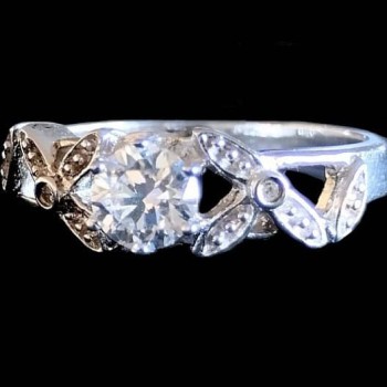 Bijoux indiens argent - Bague indienne oxyde de Zirconium