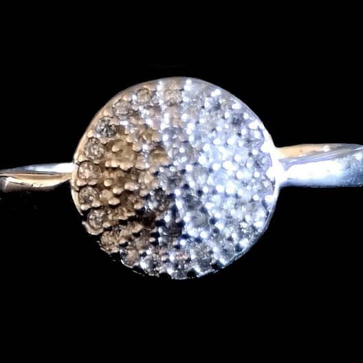 Bijoux indiens argent - Bague indienne oxyde de Zirconium