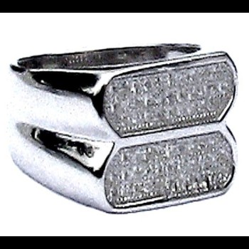 Bijoux indiens argent - Bague indienne Homme argent et oxyde de Zirconium