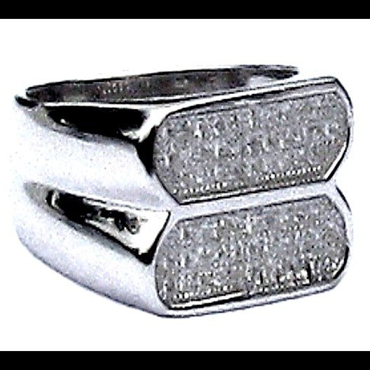 Bijoux indiens argent - Bague indienne Homme argent et oxyde de Zirconium