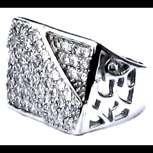 Bijoux indiens argent - Bague indienne Homme argent et oxyde de Zirconium