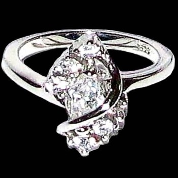 Bijoux indiens argent - Bague indienne oxyde de Zirconium