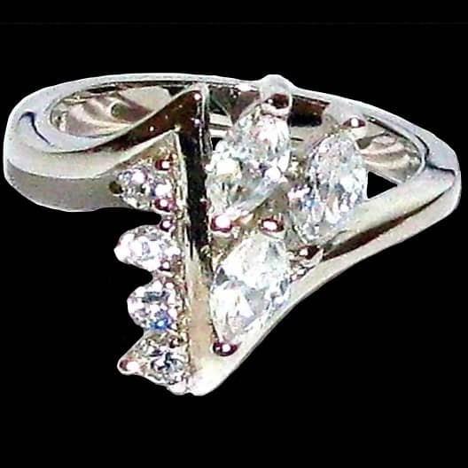 Bijoux indiens argent - Bague indienne oxyde de Zirconium