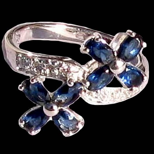 Bijoux indiens argent - Bague indienne oxyde de Zirconium