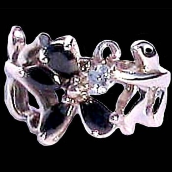 Bijoux indiens argent - Bague indienne oxyde de Zirconium