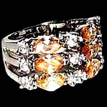 Bijoux indiens argent - Bague indienne oxyde de Zirconium