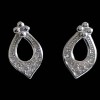 Bijoux indiens - Boucles d'oreilles indiennes argent rhodié et zirconiums