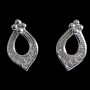 Bijoux indiens - Boucles d'oreilles indiennes argent rhodié et zirconiums